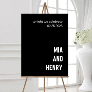 PSA wedding welcome sign